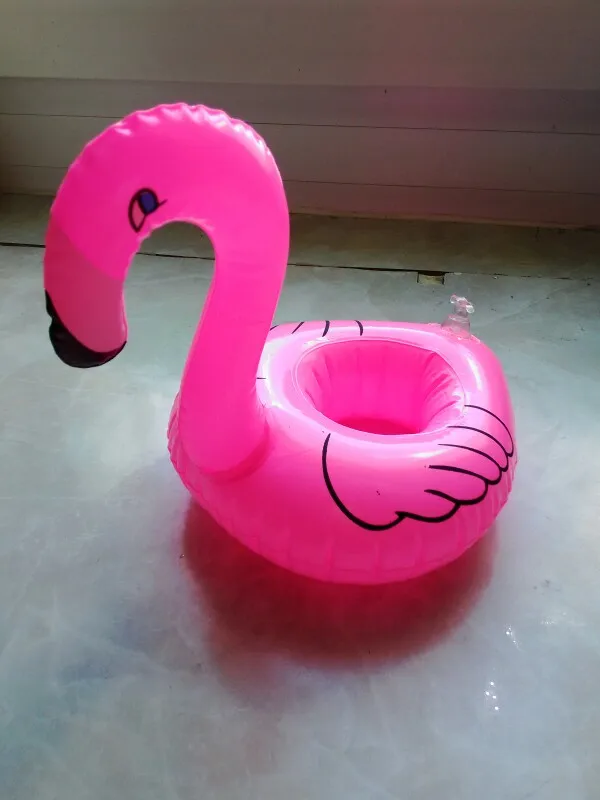Summer Swimming Pool Floating Inflatable Flamingo Holder Water Drinks Cup Beach Mobile phone Cup Care Floating Row Inflatable Pool Floating Seat Inflatable Pool Float Swimming Pool Floats