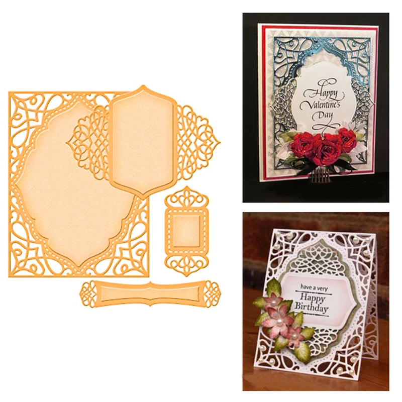 

Eastshape Dies Background Layer Frame Metal Cutting Dies for Scrapbooking Template Card Making Embossing Craft Decorative New