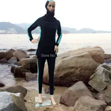 Плюс размеры мусульманские купальники для малышек для женщин Исламский купальник Одежда с длинным рукавом консервативная купальный скромные