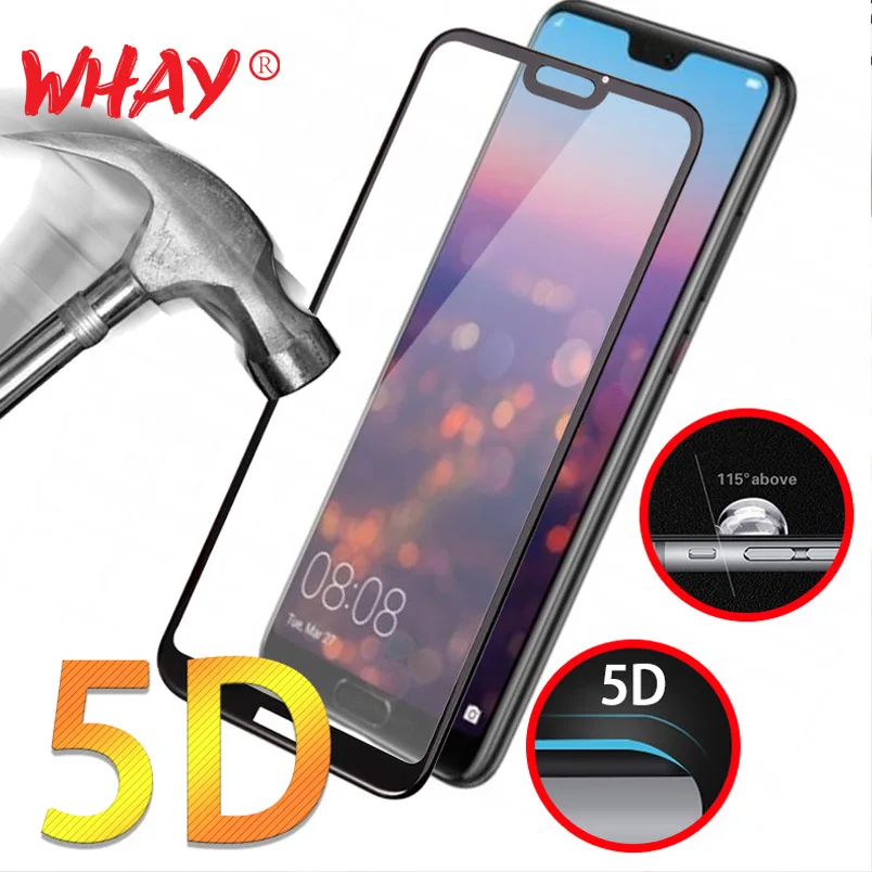 Очки WHAY для Huawei P20 Lite Защитное стекло экрана 5D 9H Flim P10 P10Lite закаленное P20lite P20pro