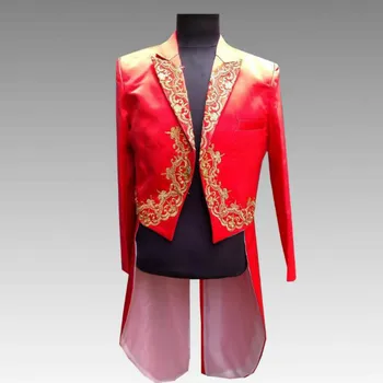 

European and American style male singer court lace tuxedo 2019 new studio clothing nightclub costumes male