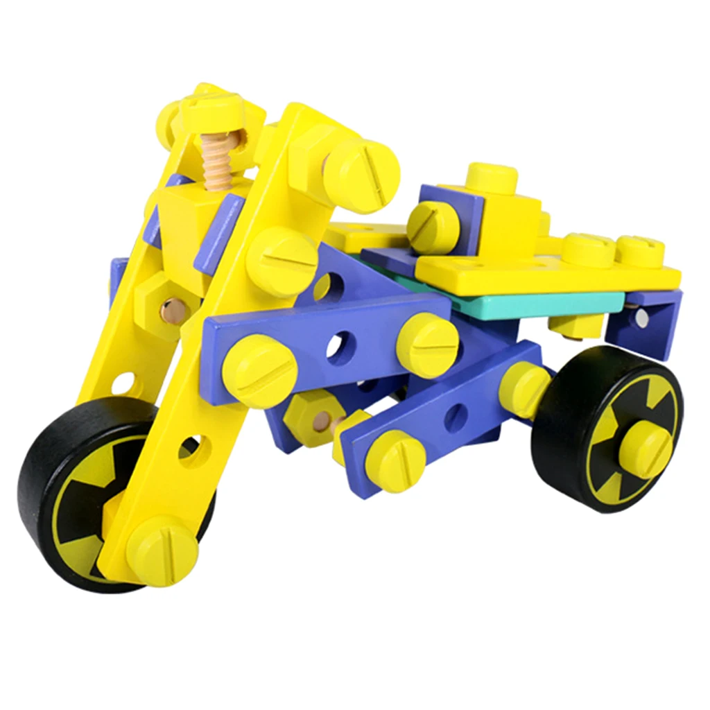 Educational STEM Learning Toy for Kids, Construction Engineering Building Blocks Set - Car Motorbike