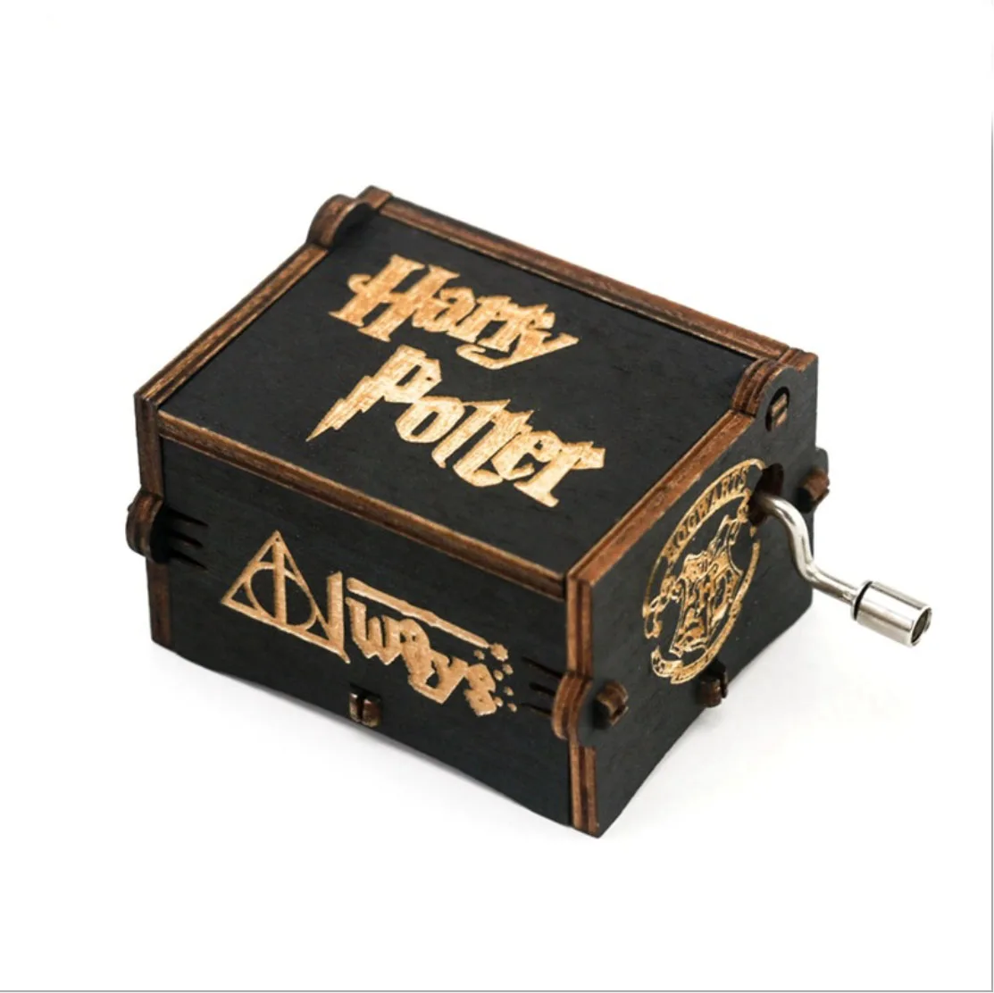 juguete manual para niños JYUAN 1 caja de música Harry Potter Caja de música de madera con grabado de madera LA Vie EN Roseper Navidad cumpleaños regalos de aniversario