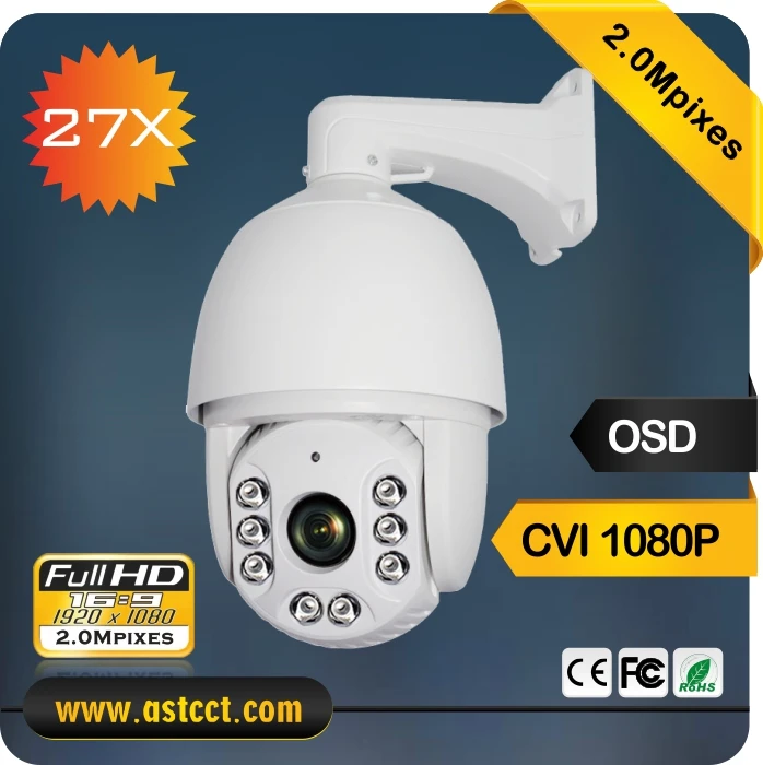 360 градусов вращение 2,0 Mpixels HD CVI PTZ камера 27X зум CVI IR ...