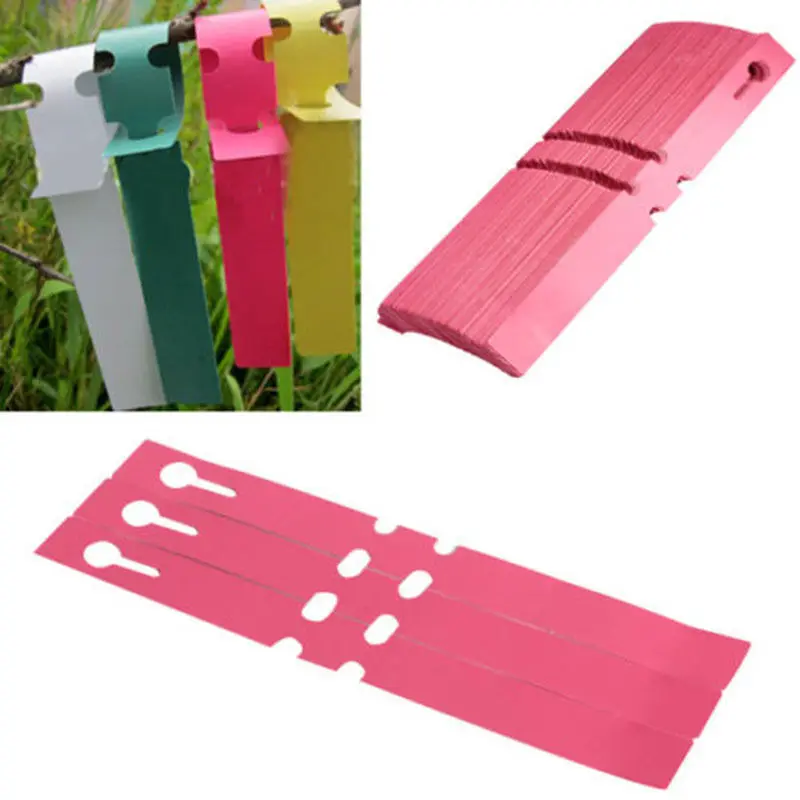 

50 pcs Garden Plant Pot Markers Plastic Stake Tied Tag Court Lawn Seed Labels