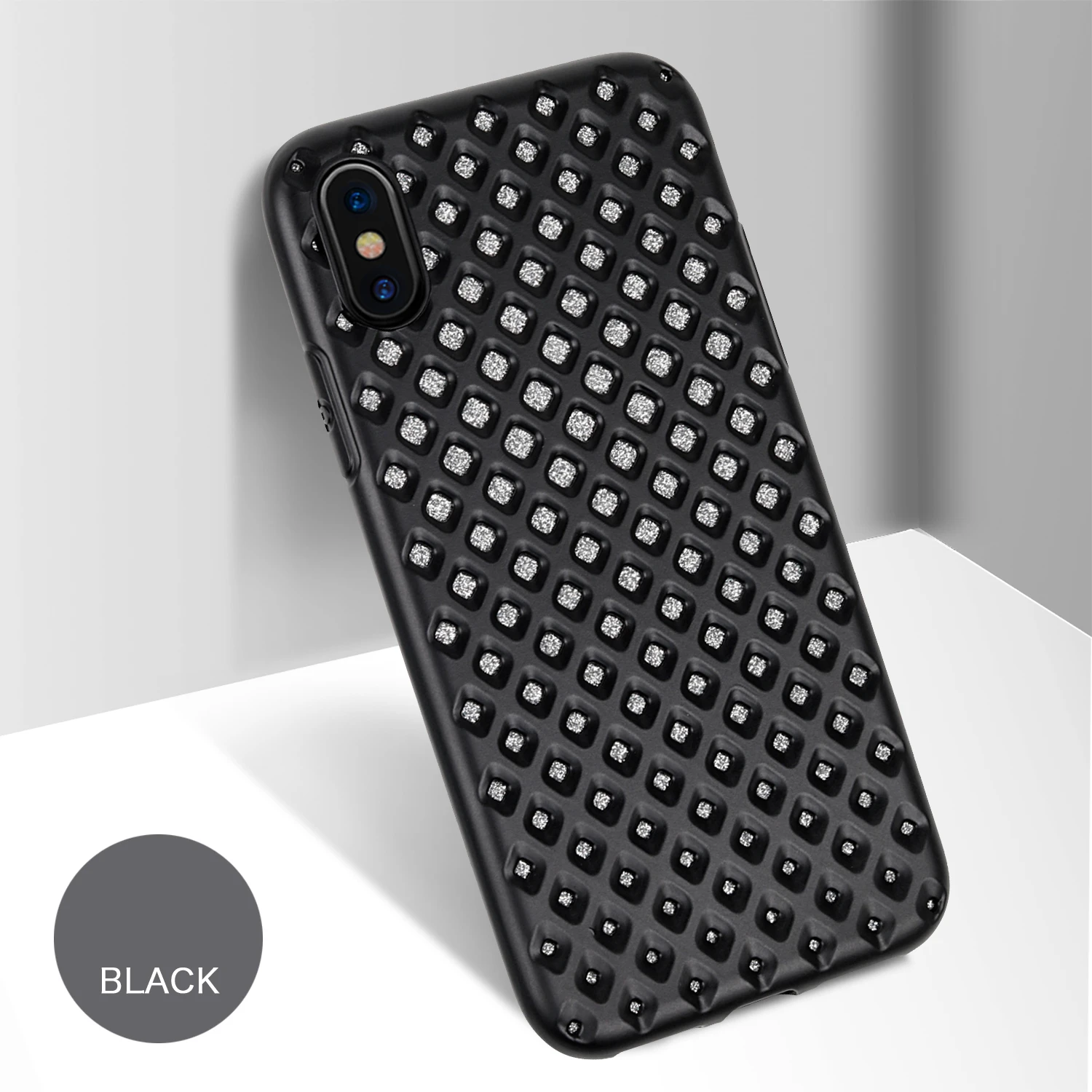 Haissky Breathable Soft Silicon case For iPhone 7 8 plus Glitter