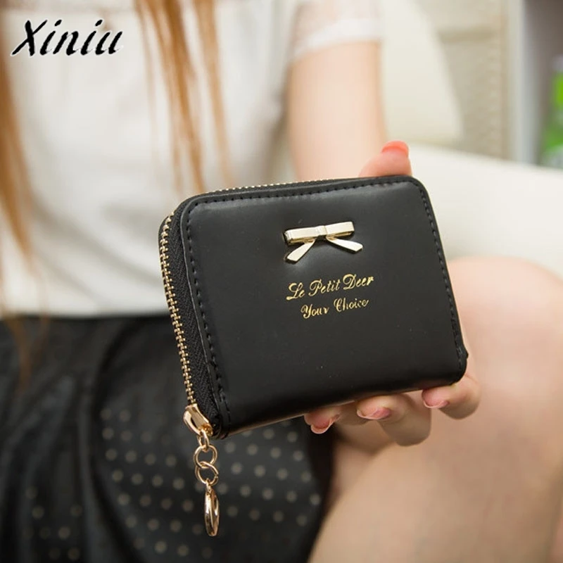 

Women Fashion Cute Purse Clutch Wallet Short Small Bag PU Card Holder women mini wallet for coins bolsos mujer de marca famosa