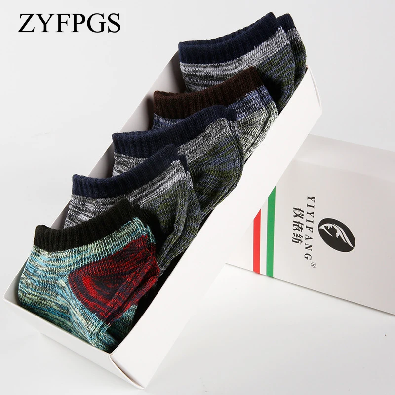 ZYFPGS 5 пар/лот Для мужчин сетки SocksCasual регулярные ботильоны Sockse тонкие носки Для мужчин Cartas Сращивание летние короткие носки Для мужчин новый