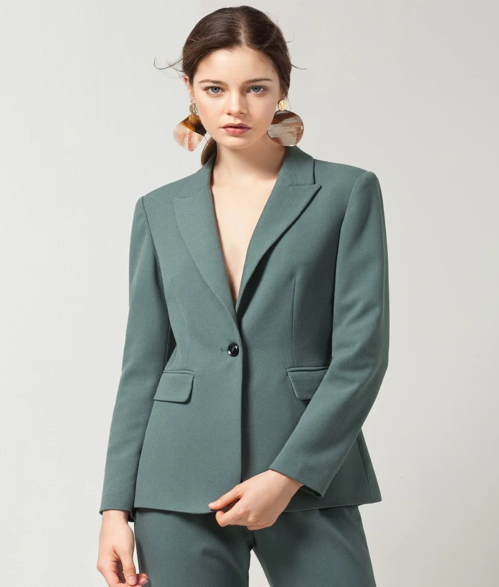 2018 New Elegant Ol Windworking Fashion Slim Long Sleeve One Button Professional Female Suit Female Jacket Blazer