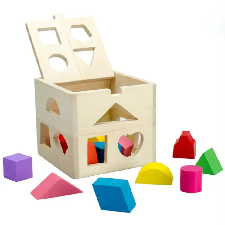 13 Holes Intelligence Box for Shape Sorter Cognitive and Matching