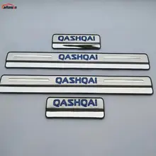 Автомобильные аксессуары для укладки порога Накладка для Nissan Qashqai j11 Нержавеющая сталь Дверная педаль Защитная Наклейка