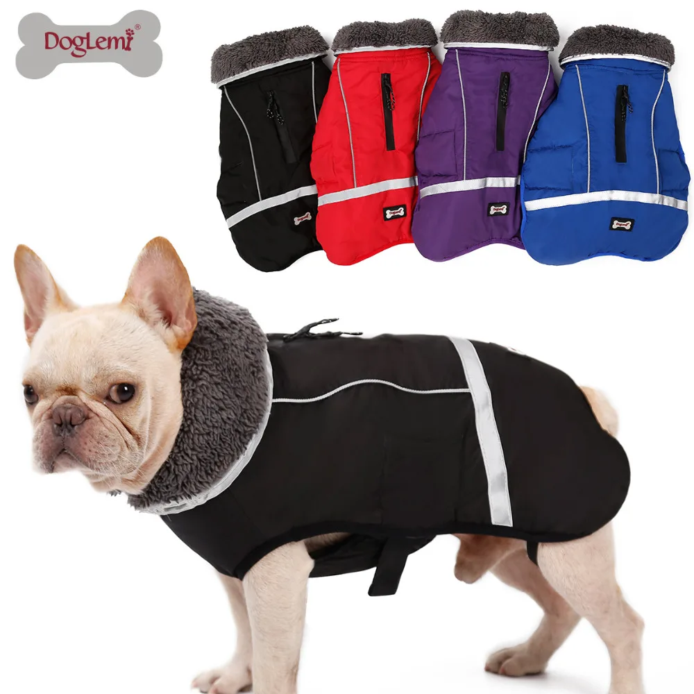 PENIVO 6 Farben Haustier Jacke Hundebekleidung Wasserabweisend Winter Warme Kleidung Weste Reversible Winterjacken Mäntel für Kleine Mittelgroße Hund 
