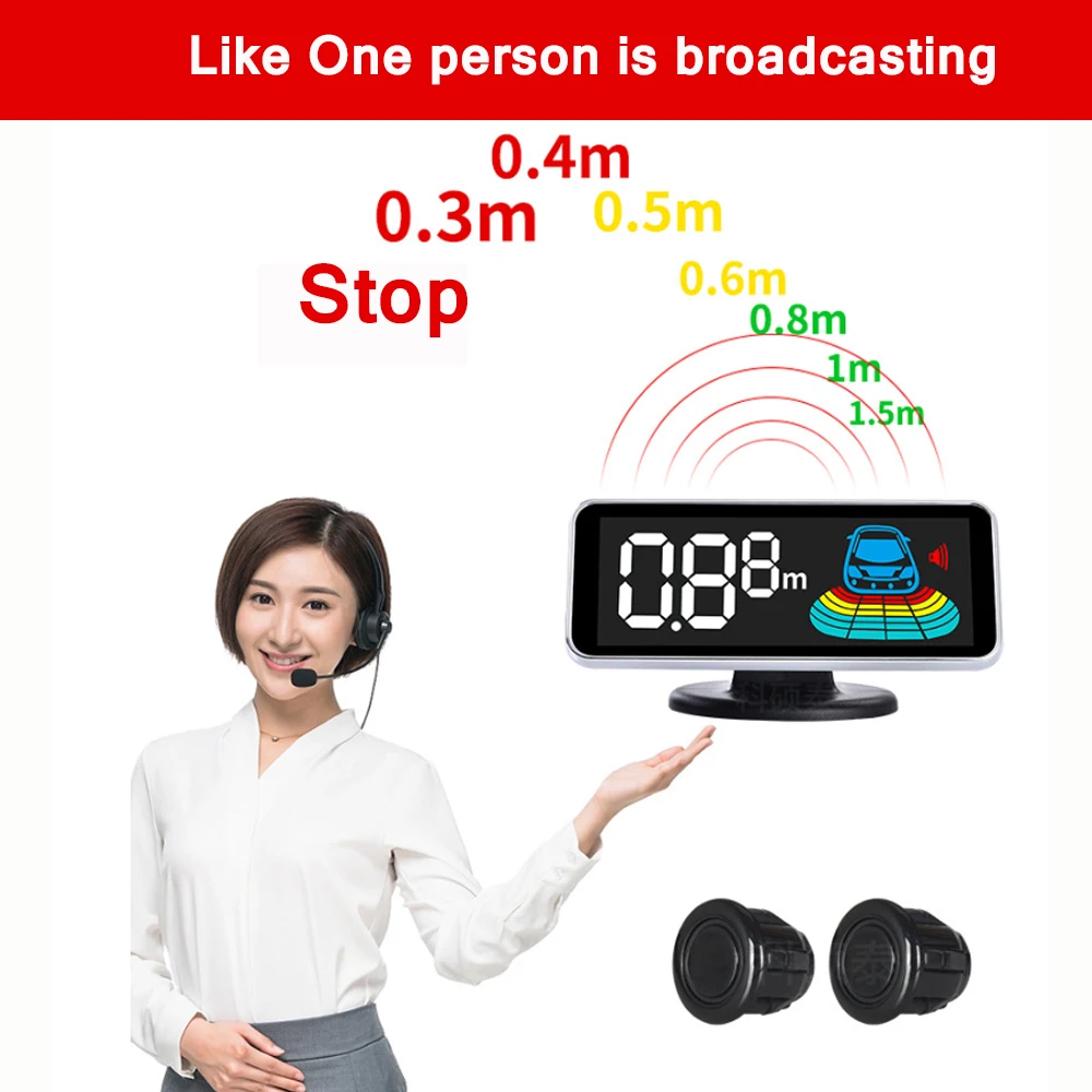 4 sensori Auto Parktronic LED Digital Parking Reverse Backup retroilluminazione Display parcheggio Auto sistema di rilevamento Radar di retromarcia 9 4 sensori Auto Parktronic LED Digital Parking Reverse Backup retroilluminazione Display parcheggio Auto sistema di rilevamento Radar di retromarcia -