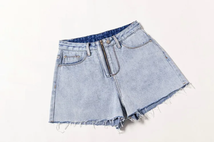 2019 летние женские джинсовые шорты DONGDONGTA Новое поступление Высокая Талия однотонные шорты женские джинсы из денима повседневные джинсовые