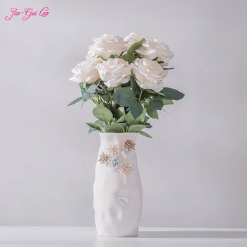 

JIA-GUI LUO Chinese ceramic vase household desktop accessories dried flowers and floral decoration containers Holiday gift C009