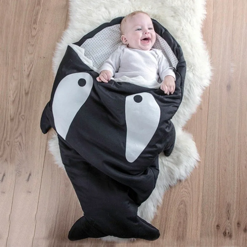 Спальный комплект для младенца в форме акулы спальный мешок мультфильм анти-удар осень и зима новорожденный ребенок из хлопка творческие подарки милый - Цвет: A