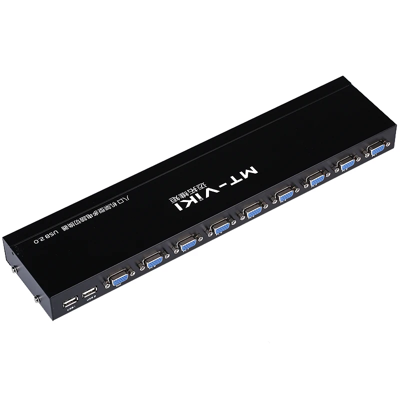 8 Port Smart KVM Switch Manual Key Press VGA USB Wired Remote Extension Switcher 1U Console with Original Cable 801UK-L