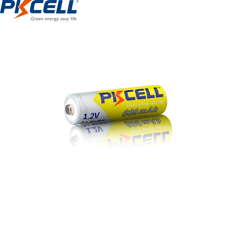4 шт. PKCELL AA батарея 600mah 1 2 v NIMH перезаряжаемый батарейки АА подзарядка и aa