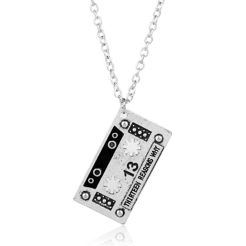 

MQCHUN Jewelry New Design 13 Thirteen Reason Why Necklace Women Men radio Tape Pendant Necklace Collier Accessory Christmas Gift