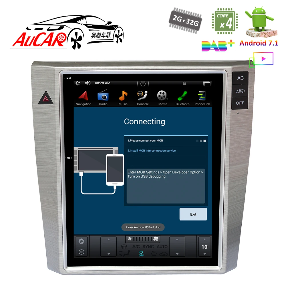 Sale Android 7.1 Tesla Style 10.4" Navigate for VW Magotan CC GPS System Audio 2012 - Bluetooth Radio WIFI 4G Vertical Stereo IPS 5