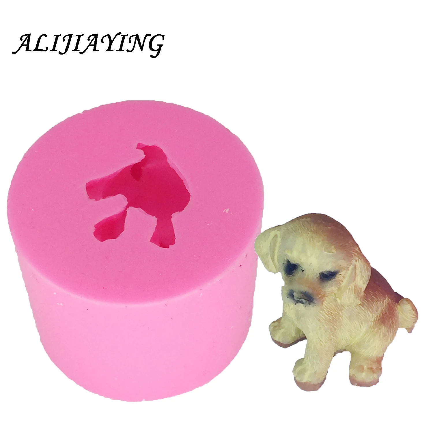 3D собака силиконовые формы помадные формы смолы глины мыло свечи плесень Полимерная глина конфеты шоколадные формы DY0018 - Цвет: DY0018