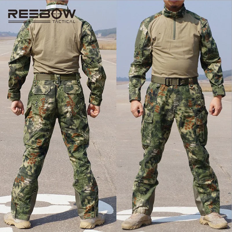 REEBOW TACTICAL Outdoor Men Python Camouflage Hunting Uniforms of Shirt ...