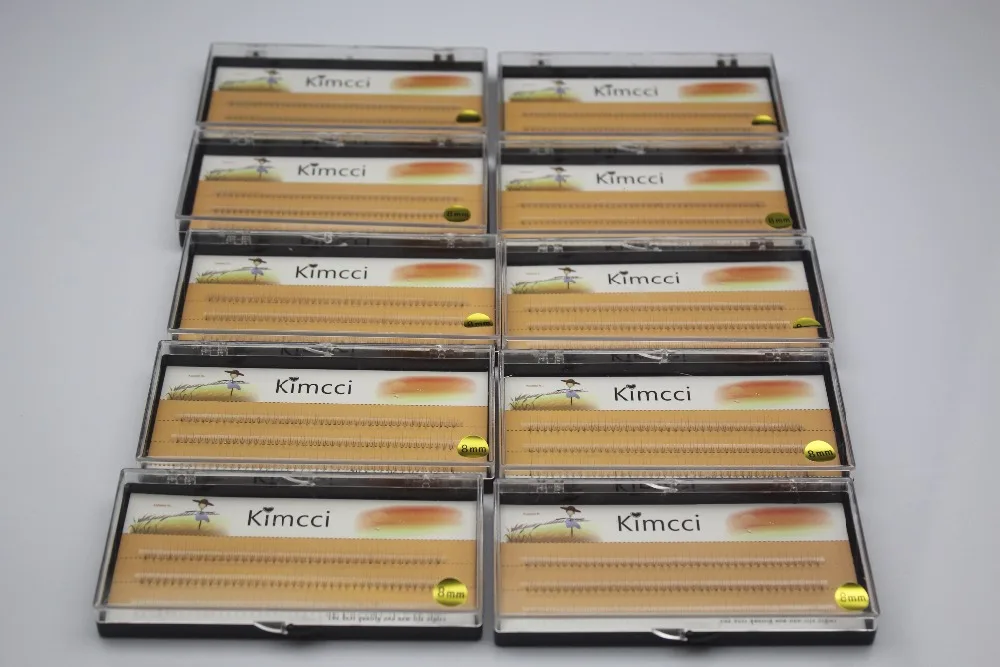 

10 Cases Kimcci 0.07 C Curl 3D Professional Makeup Grafting False Eye Lashes Natural Individual Fake Eyelashes Extension Tool