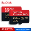 Карта памяти SanDisk Extreme Pro Micro SD Card 32 Гб 64 Гб 128 ГБ 256 Гб 400 Гб SDHC/SDXC UHS-I C10 U3 V30 A2 TF Card для камеры дрона ► Фото 1/6