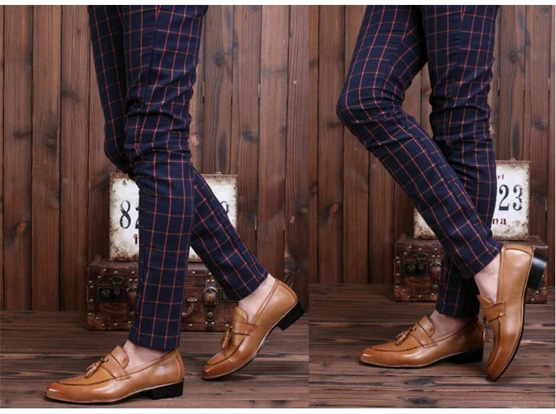 Men's Casual Shoe Loafers Breathable Slip-On Shoes Loafers Men Leather Mens Shoes Casual Men Loafers' Leather Plus Size Socks    (12)