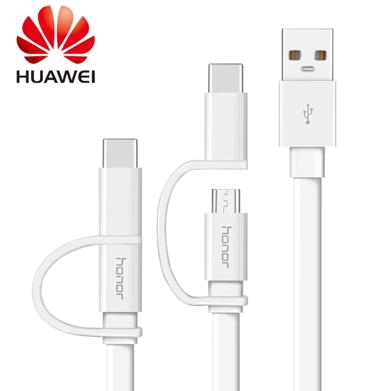 

100% Original Huawei Honor Data Cable Type C USB Data Cable 1.5M type c+Micro USB cable usb charger For Huawei Mate 9 Pro P9 10P