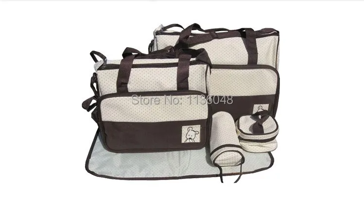 

Free shipping Fashion multifunctional nappy bag Large Small 5 set cross-body infanticipate bag mother bag