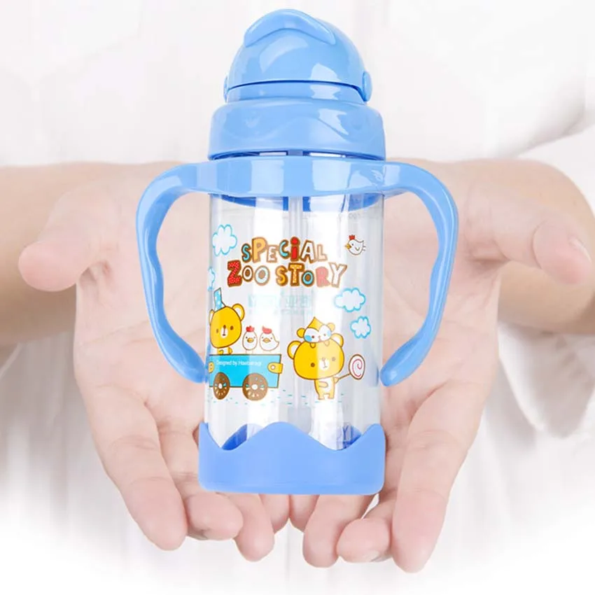 400 ML Baby Water Bottle Kid Bottles With Straw Child Drinking Bottle