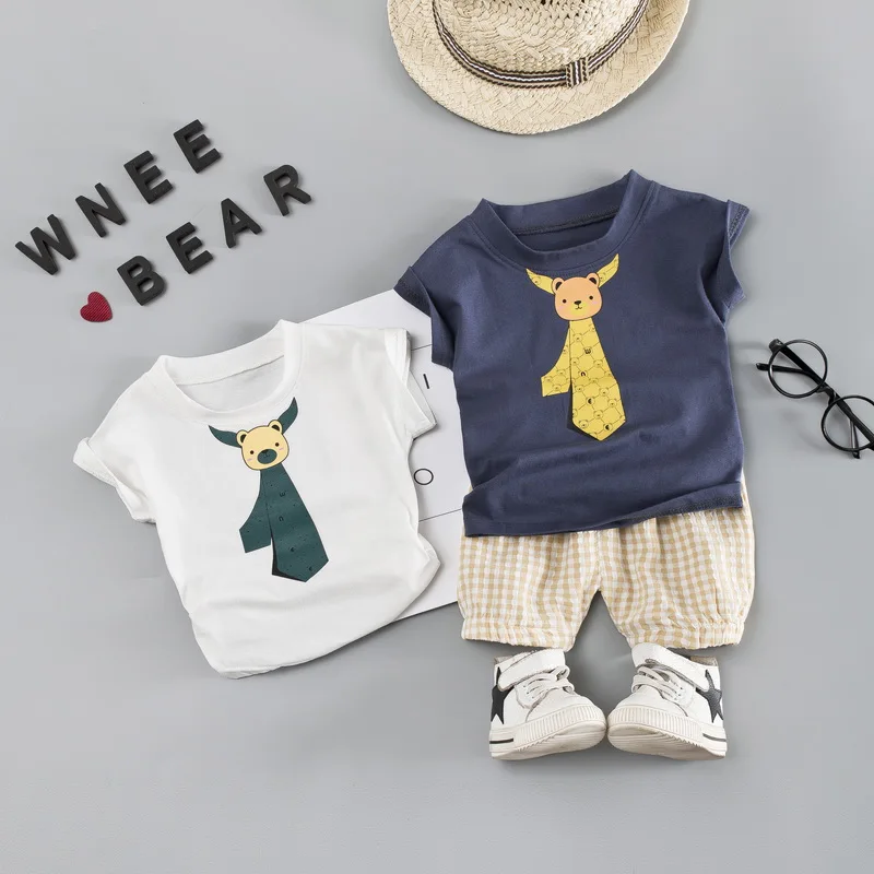 Toddler Boys Clothing Set Summer Baby Suit Shorts Shirt 1 2 3 4 Year