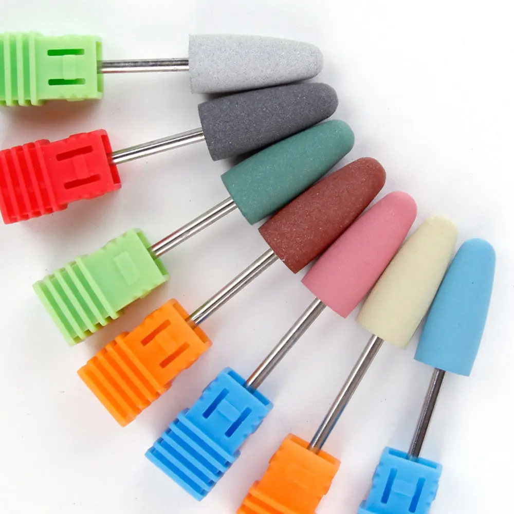 Silicone Ceramic Nails Drill Bit Polisher Rubber Remover Electric Manicure Machine Tools