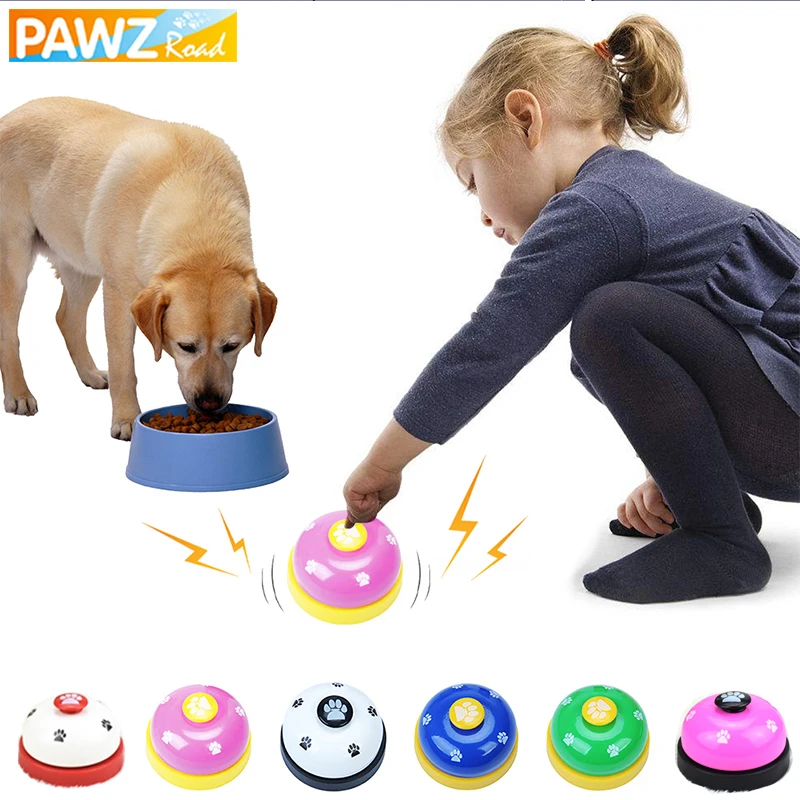 

PAWZRoad Pet Dog Training Bell Stainless Steel Plastic Metal Bell Creative Paint Pet Toys Training Call Bell for Cat Dog Feeding