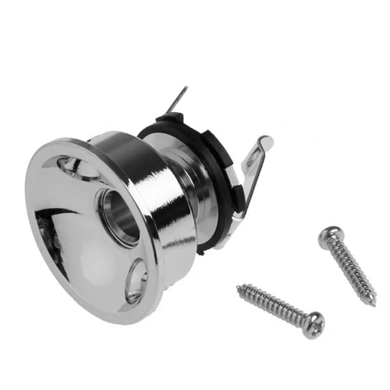 

Electric Guitar Chrome Socket Jack Plate Holder for 6.35mm Plug Electrosocket