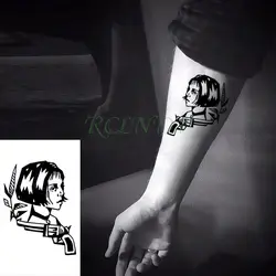 Водостойкая временная татуировка Leon brave Woman Воин, пистолет лист Mathilda tatto флэш-тату поддельные татуировки для девушек и женщин