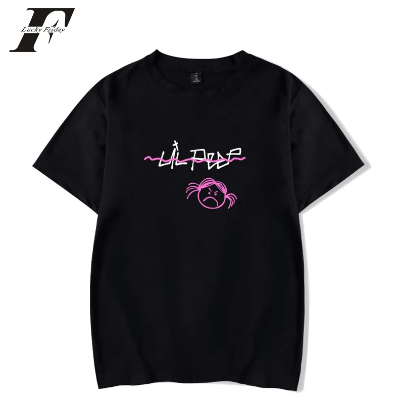 LUCKYFRIDAYF 2018 lil Peep camisetas футболка в стиле хип хоп топы для мужчин и женщин летние
