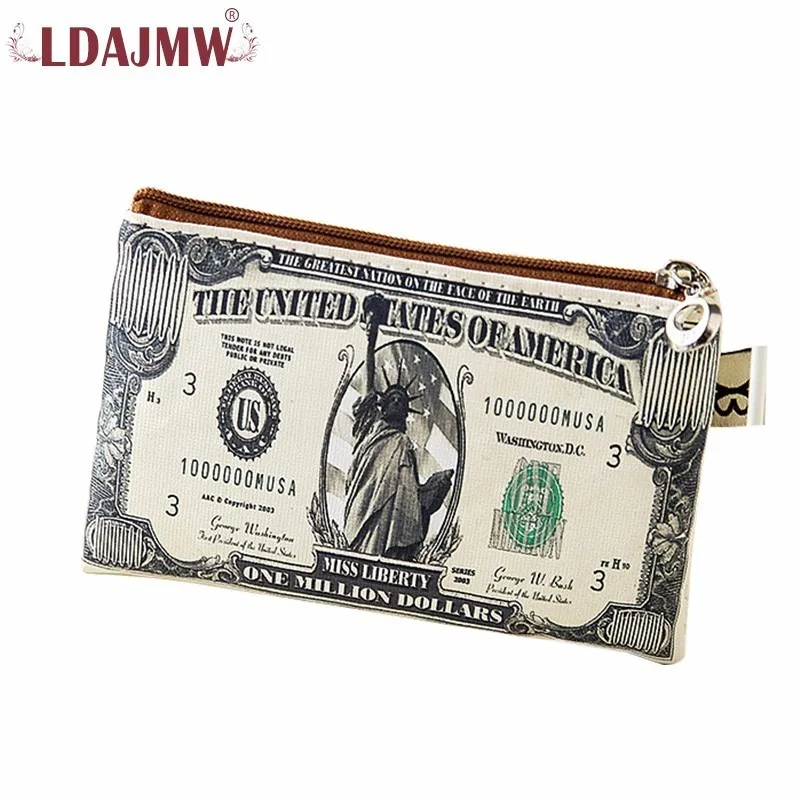 LDAJMW Новый студенческий холщовый нейтральный Кошелек для монет кошелек женщин и