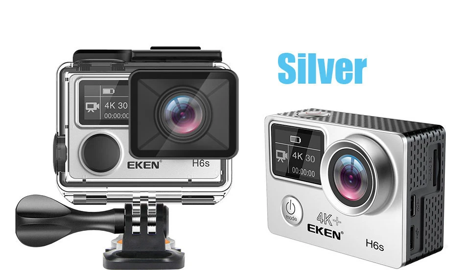 Оригинальная Экшн камера EKEN H6S Ultra HD 4k 30fps с чипом Ambarella A12 водонепроницаемая
