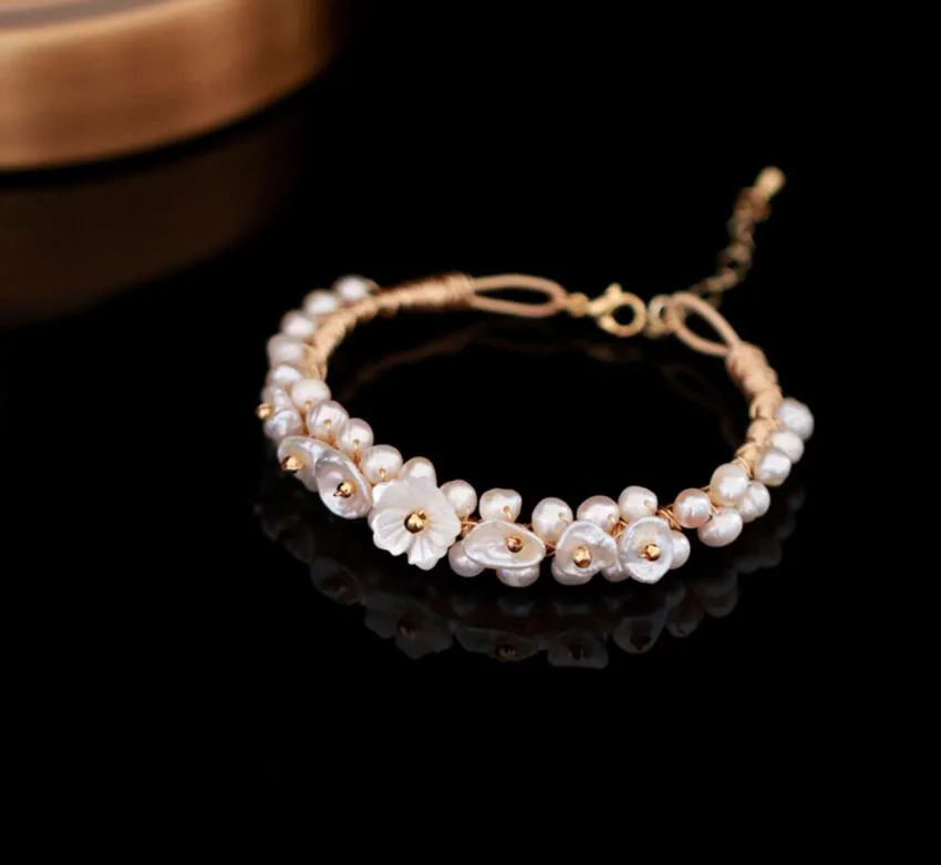 

CSxjd 2019 New Handmade female fashion jewelry Baroque Natural Pearl Bracelets