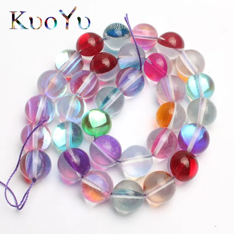 

Natural Mix colorful Flash Crystal High Quality Smooth Glitter Round Loose Beads 6 8 10 12MM Fit Diy Bracelet For Jewelry Making