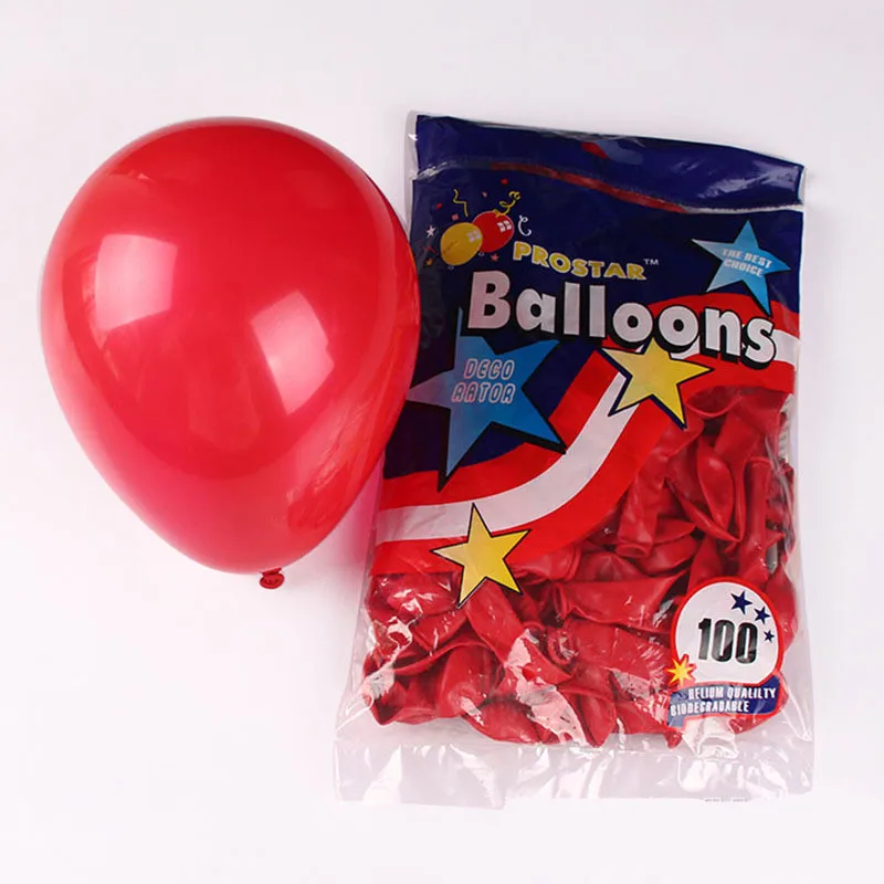 100 шт 5 дюймовые латексные шары для свадьбы, дня рождения, вечеринки, украшения для детского душа, самодельные воздушные шары, модели, детские товары для вечеринки, игрушки - Цвет: red