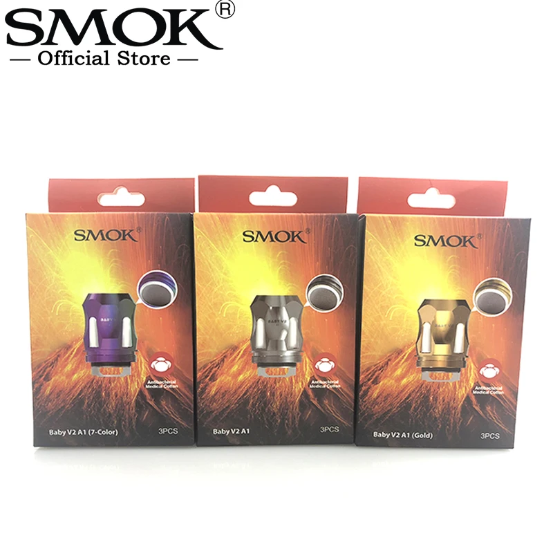 

SMOK TFV8 Baby V2 A1 A2 A3 S1 S2 K1 K4 Coil Electronic Cigarette Atomizer Core for V8 Baby V2 Tank Vaporizer Species Mag Grip