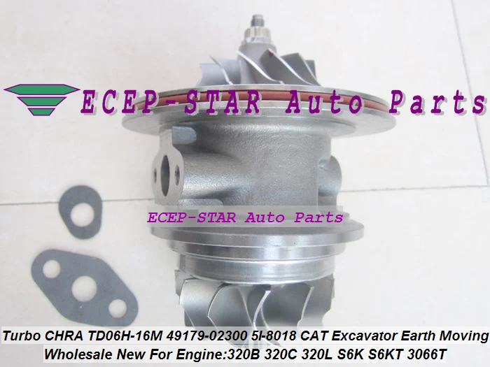 Turbo Cartridge CHRA Core TD06 49179-02300 49179-02260 5I-8018 For Caterpillar CAT 320B 320C 320L 320D Excavator S6KT S6K (2)