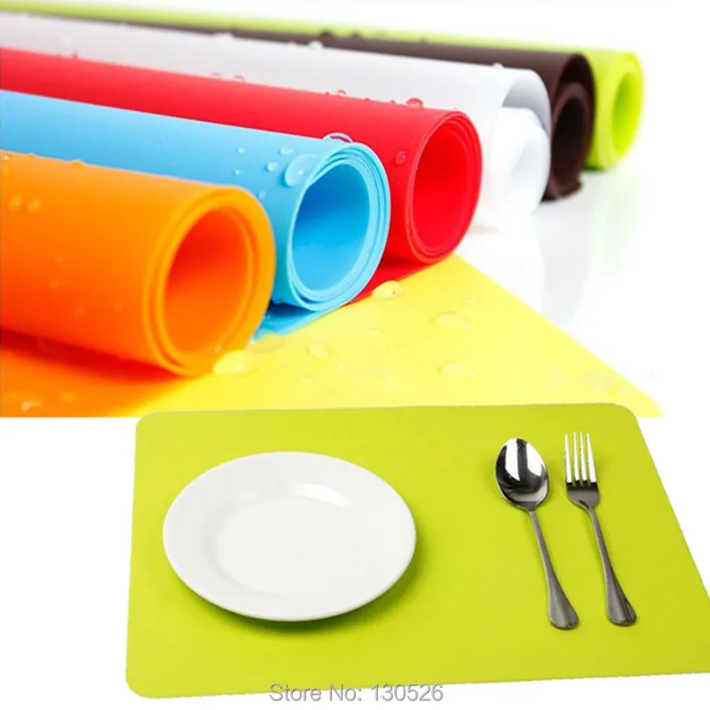 

1PCS Hot Rectangle Silicone Table Heat Resistant Mat Cup Coaster Cushion Placemat Pad Table Mat Set Hot Pads Kitchen Accessories