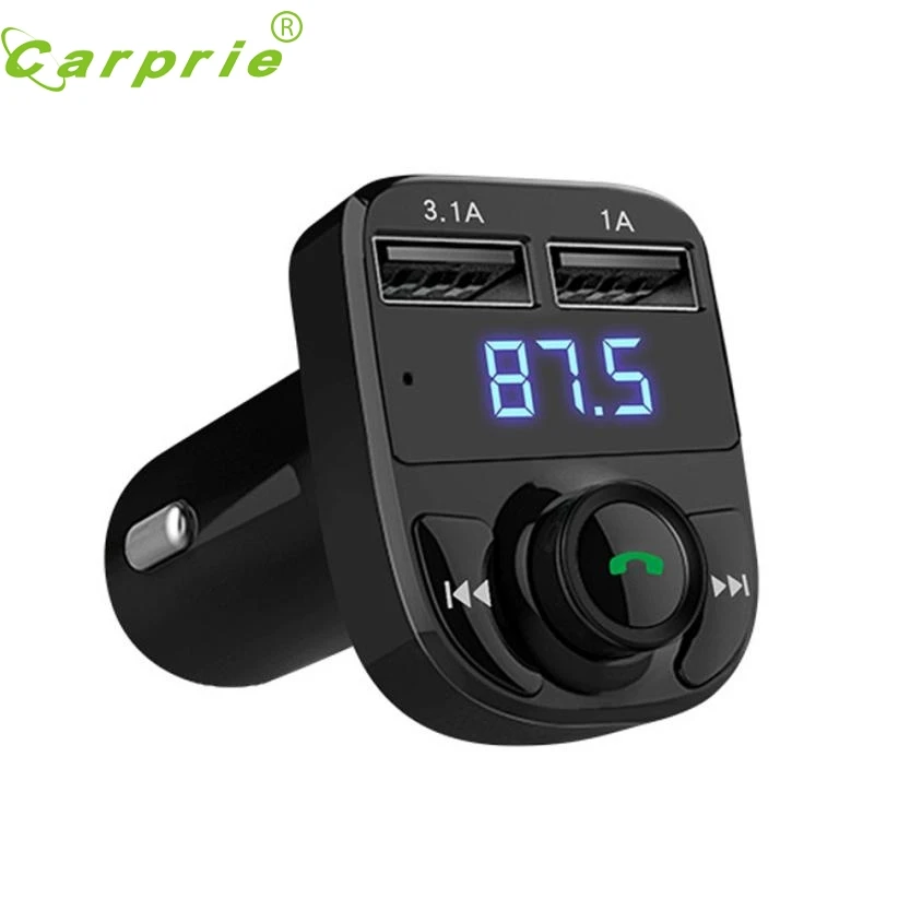 

CARPRIE Charger Handsfree Car Kit Bluetooth Wireless FM Transmitter LCD MP3 Player Car Accessories Radio Adapter USB Charger #A