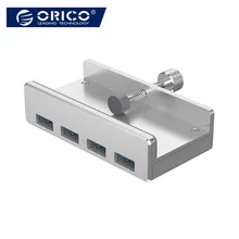 ORICO Алюминий 4 порта USB 3,0 клип-хаб на зажиме для настольного ноутбука клип диапазон оснастки расширения многоинтерфейсный концентратор