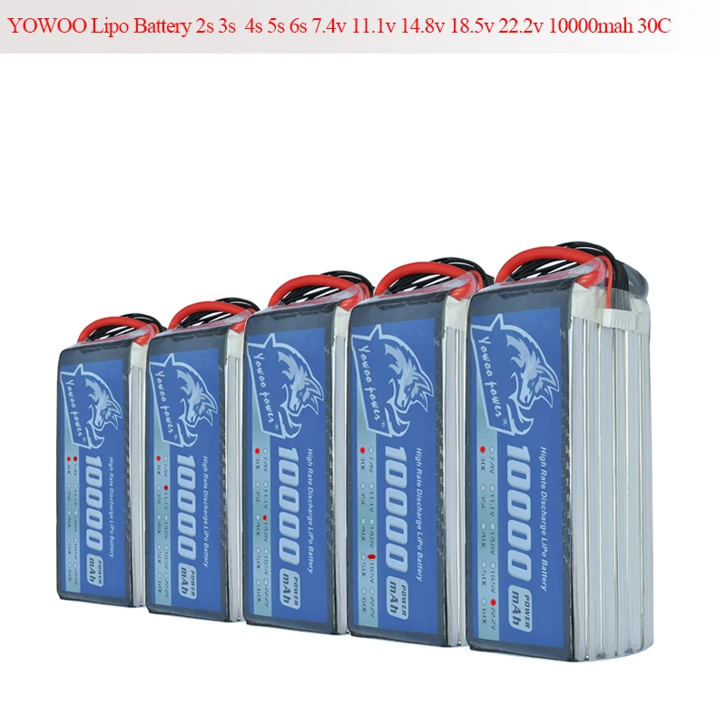 Радиоуправляемый Lipo 3S 4S аккумулятор 10000 мАч 2S 5S 6S 7 4 V 11 1 14 8 18 5 22 2 30C 60C T DEAN XT60 TRX XT150