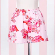 "Onegai Neko" молящийся КОТ Женские японские кимоно стиль шорты Сакура Китти эластичная резинка на талии с карманами 4 цвета